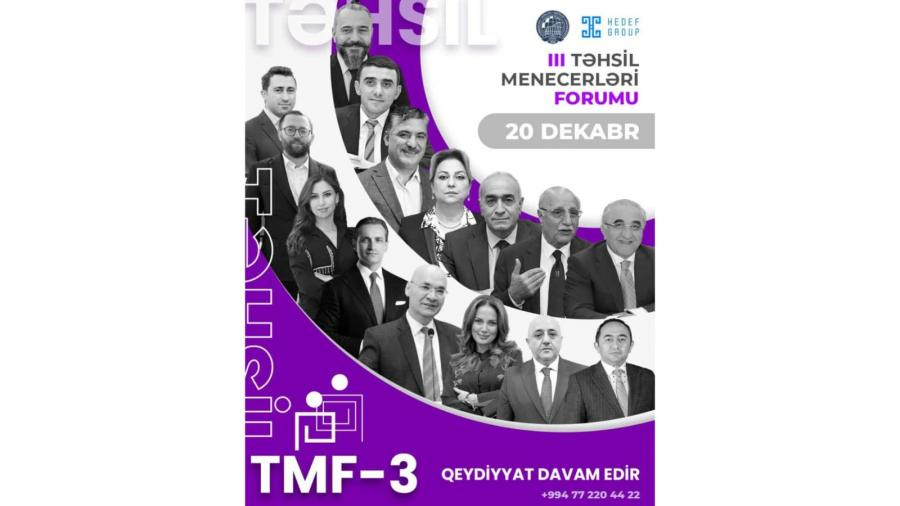 Bakıda III Təhsil Menecerləri Forumu keçiriləcək