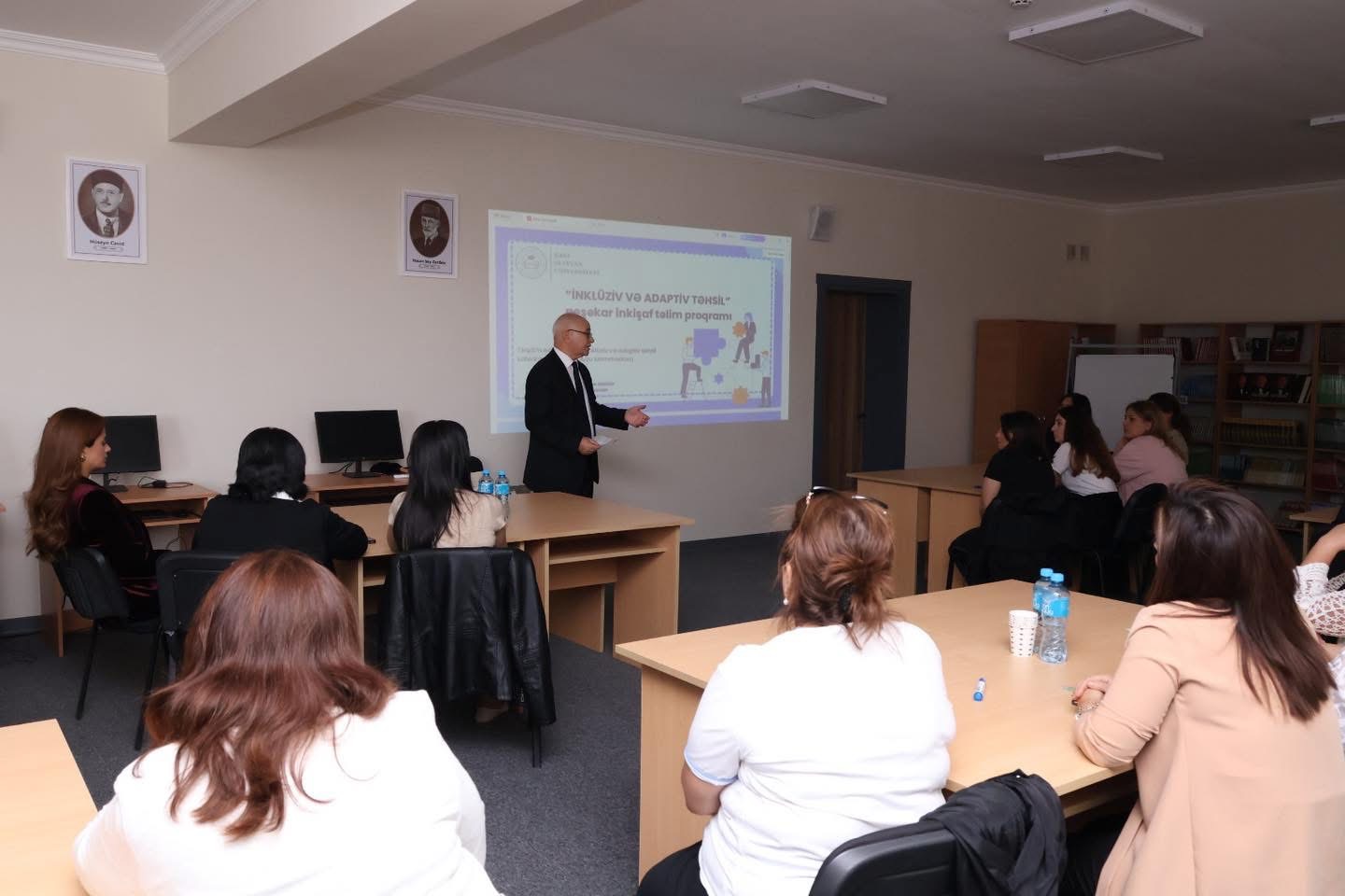 BSU region müəllimləri üçün “İnklüziv və adaptiv təhsil” təlimi keçirib