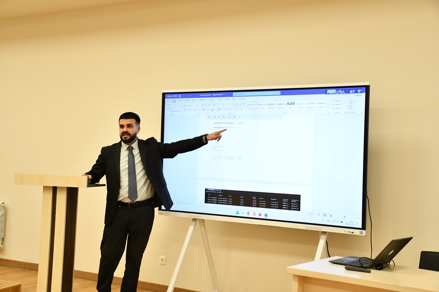 Qarabağ Universitetində kibertəhlükəsizliklə bağlı təlim keçirilib