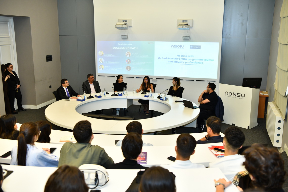 Oksford “Executive MBA” proqramının iştirakçıları ADNSU tələbələri ilə görüşüb