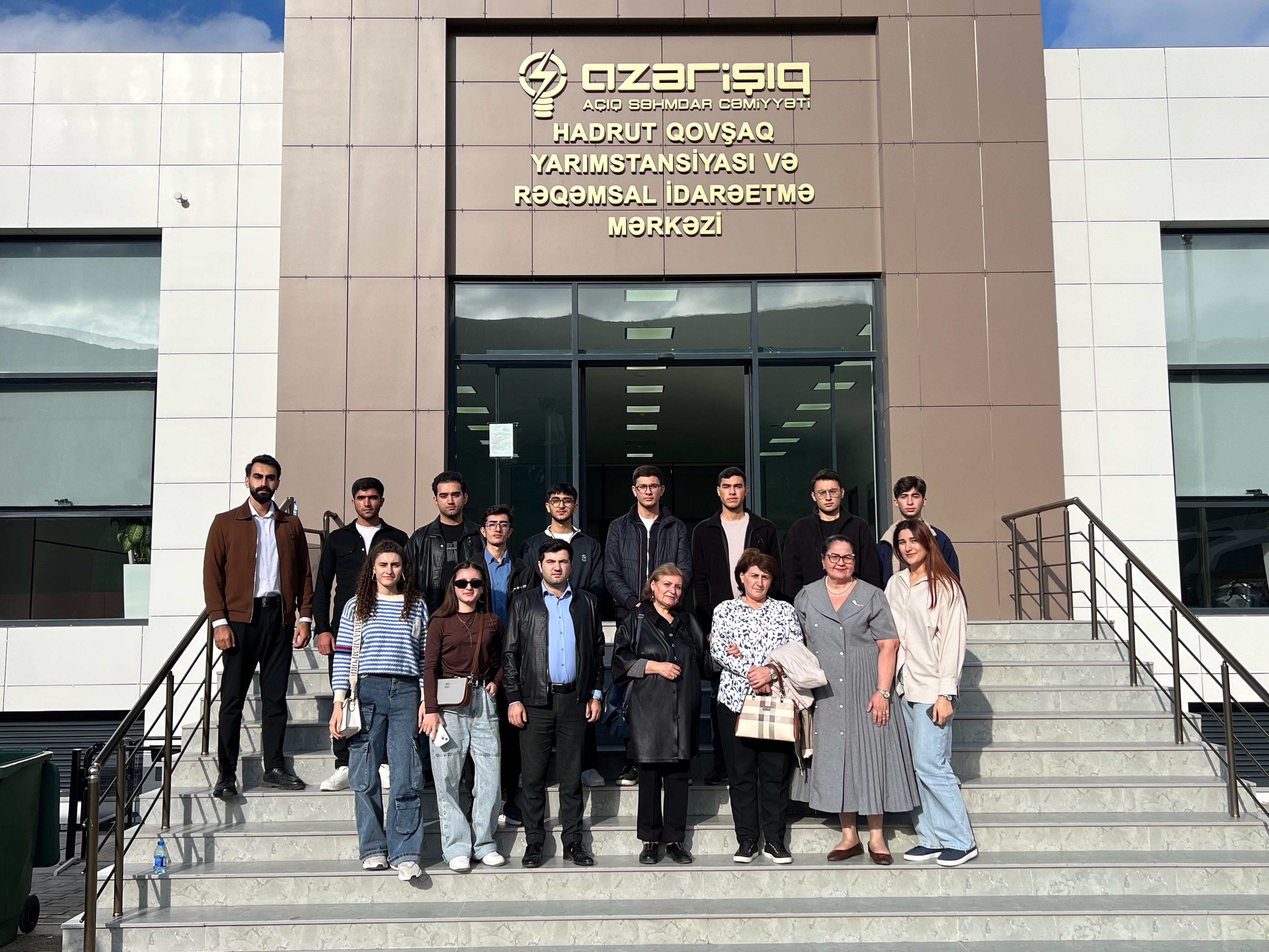 ADNSU tələbələri “Hadrut” yarımstansiyası və Rəqəmsal İdarəetmə Mərkəzinə ekskursiya ediblər